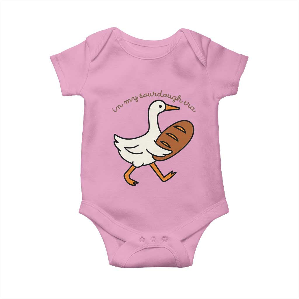 In My Sourdough Era Baby Onesie Funny Silly Goose Sourdough TS14 Light Pink Print Your Wear