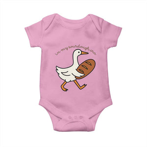 In My Sourdough Era Baby Onesie Funny Silly Goose Sourdough TS14 Light Pink Print Your Wear