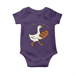 In My Sourdough Era Baby Onesie Funny Silly Goose Sourdough TS14 Purple Print Your Wear