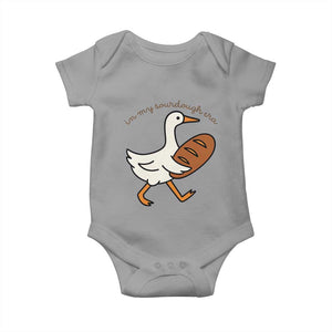 In My Sourdough Era Baby Onesie Funny Silly Goose Sourdough TS14 Sport Gray Print Your Wear