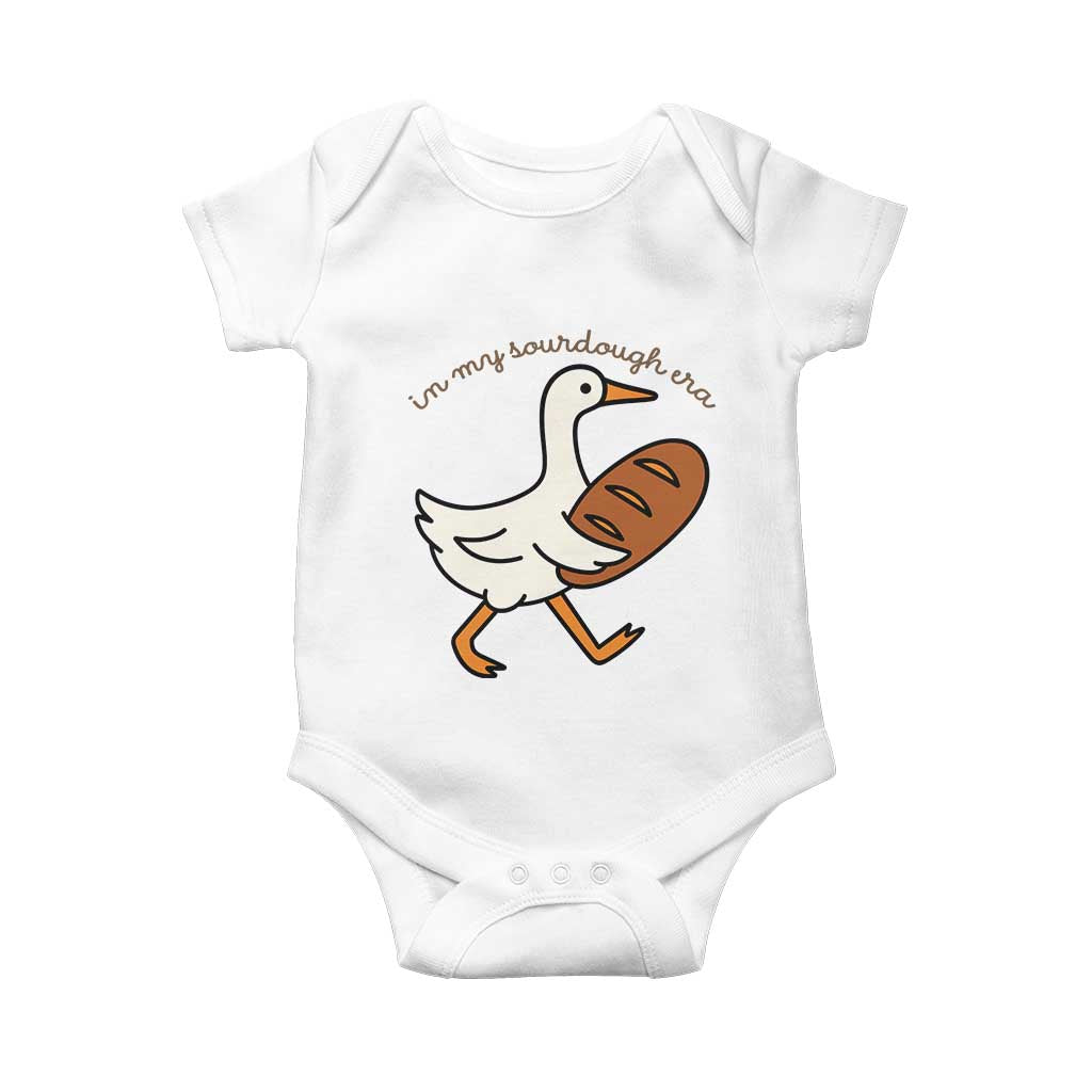 In My Sourdough Era Baby Onesie Funny Silly Goose Sourdough TS14 White Print Your Wear