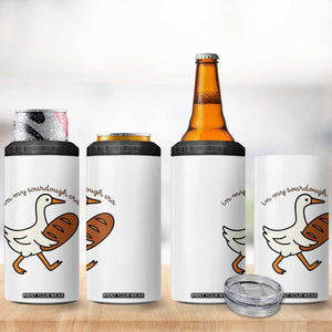 In My Sourdough Era 4 in 1 Can Cooler Tumbler Funny Silly Goose Sourdough TS14 Print Your Wear