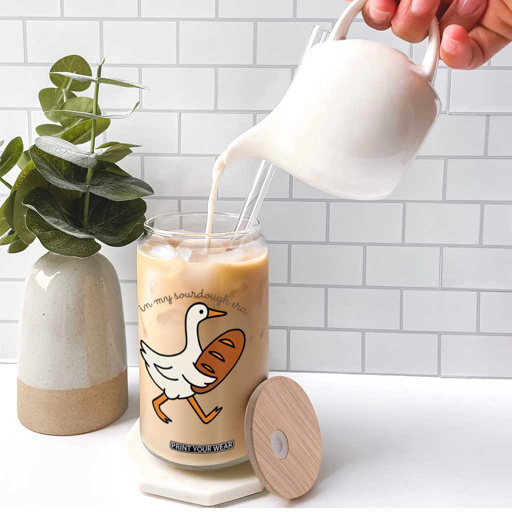 In My Sourdough Era Glass Can Funny Silly Goose Sourdough TS14 Print Your Wear