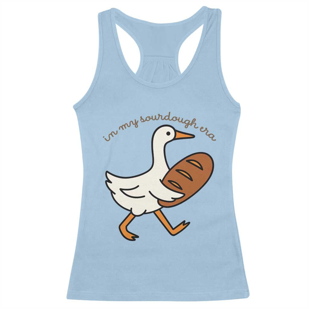 In My Sourdough Era Racerback Tank Top Funny Silly Goose Sourdough TS14 Light Blue Print Your Wear