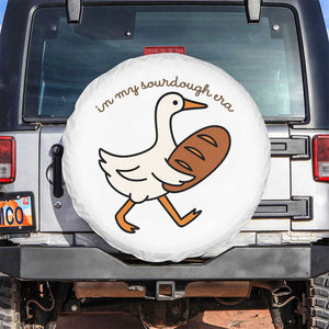 In My Sourdough Era Spare Tire Cover Funny Silly Goose Sourdough TS14 No hole White Print Your Wear