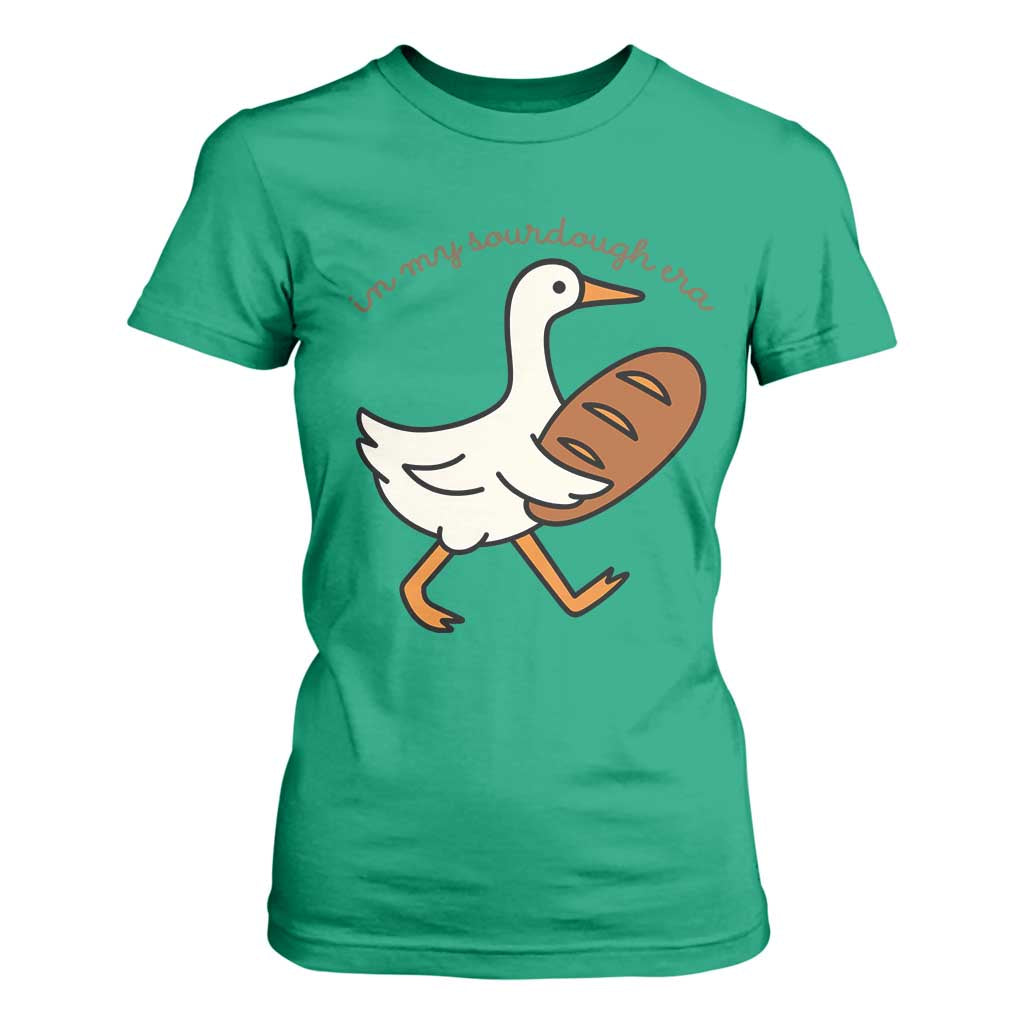 In My Sourdough Era T Shirt For Women Funny Silly Goose Sourdough TS14 Irish Green Print Your Wear