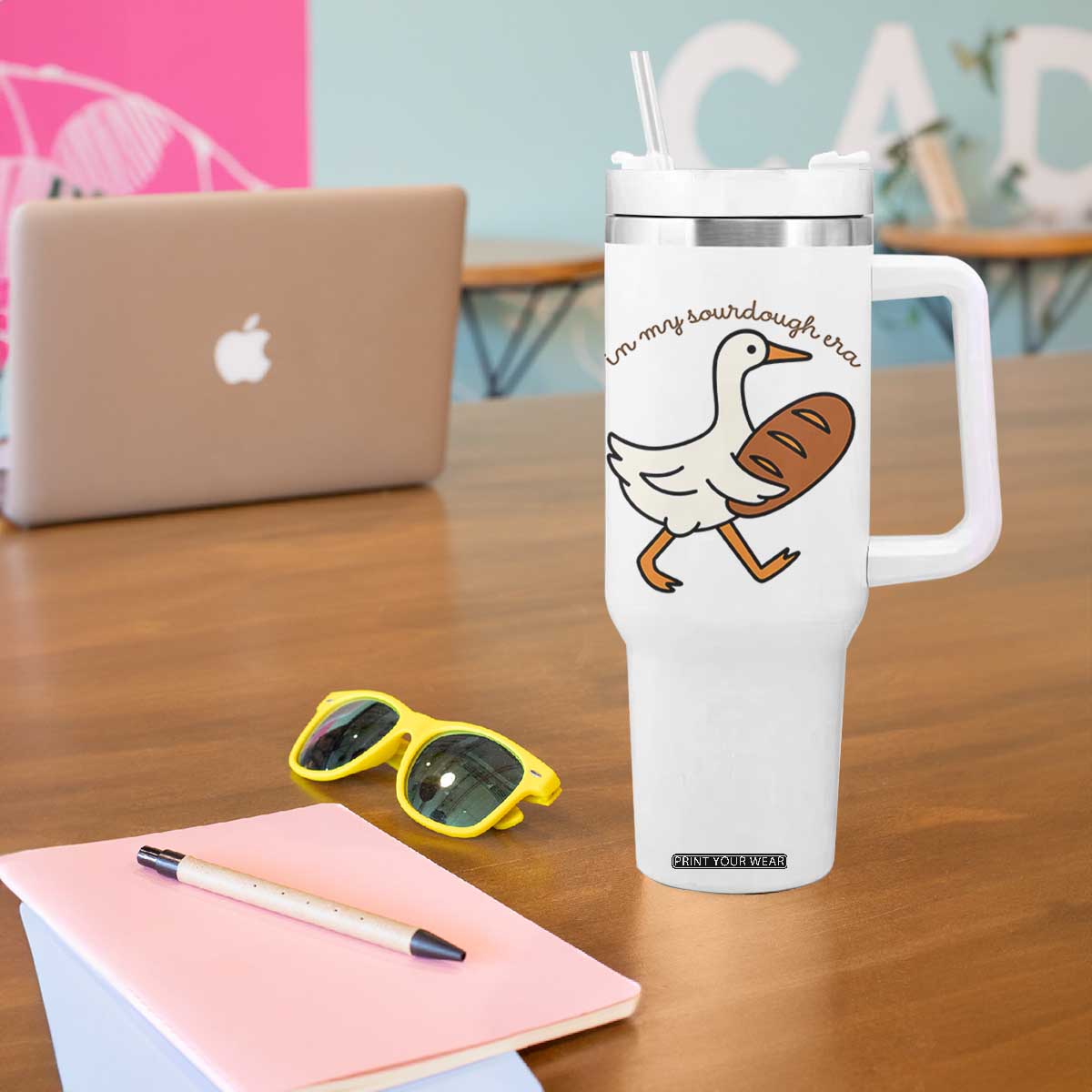 In My Sourdough Era Tumbler With Handle Funny Silly Goose Sourdough TS14 Print Your Wear