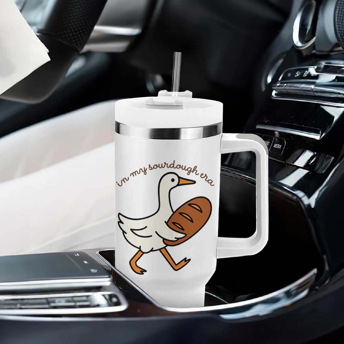 In My Sourdough Era Tumbler With Handle Funny Silly Goose Sourdough TS14 Print Your Wear