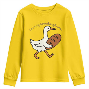 In My Sourdough Era Youth Sweatshirt Funny Silly Goose Sourdough TS14 Daisy Print Your Wear