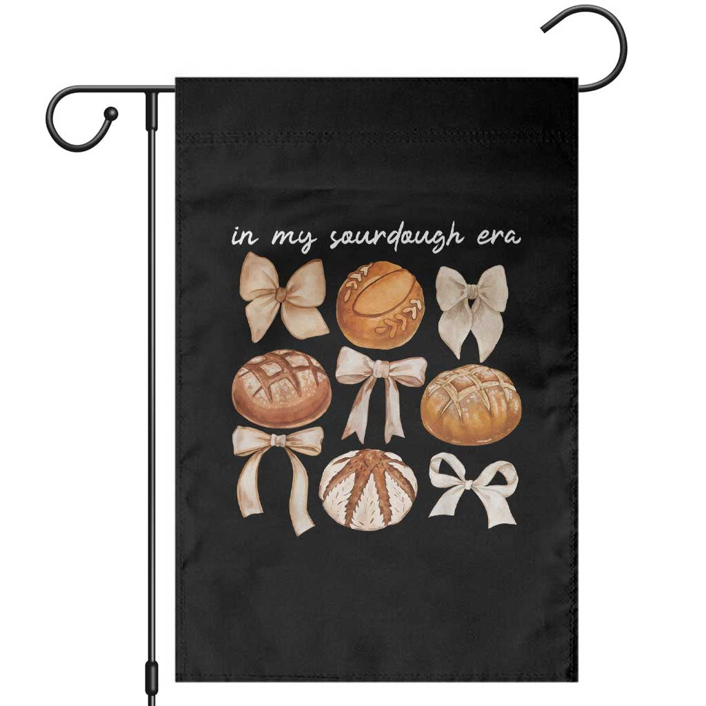 In My Sourdough Era Garden Flag Coquette Bows Baking Bread Lover TS14 Black Print Your Wear