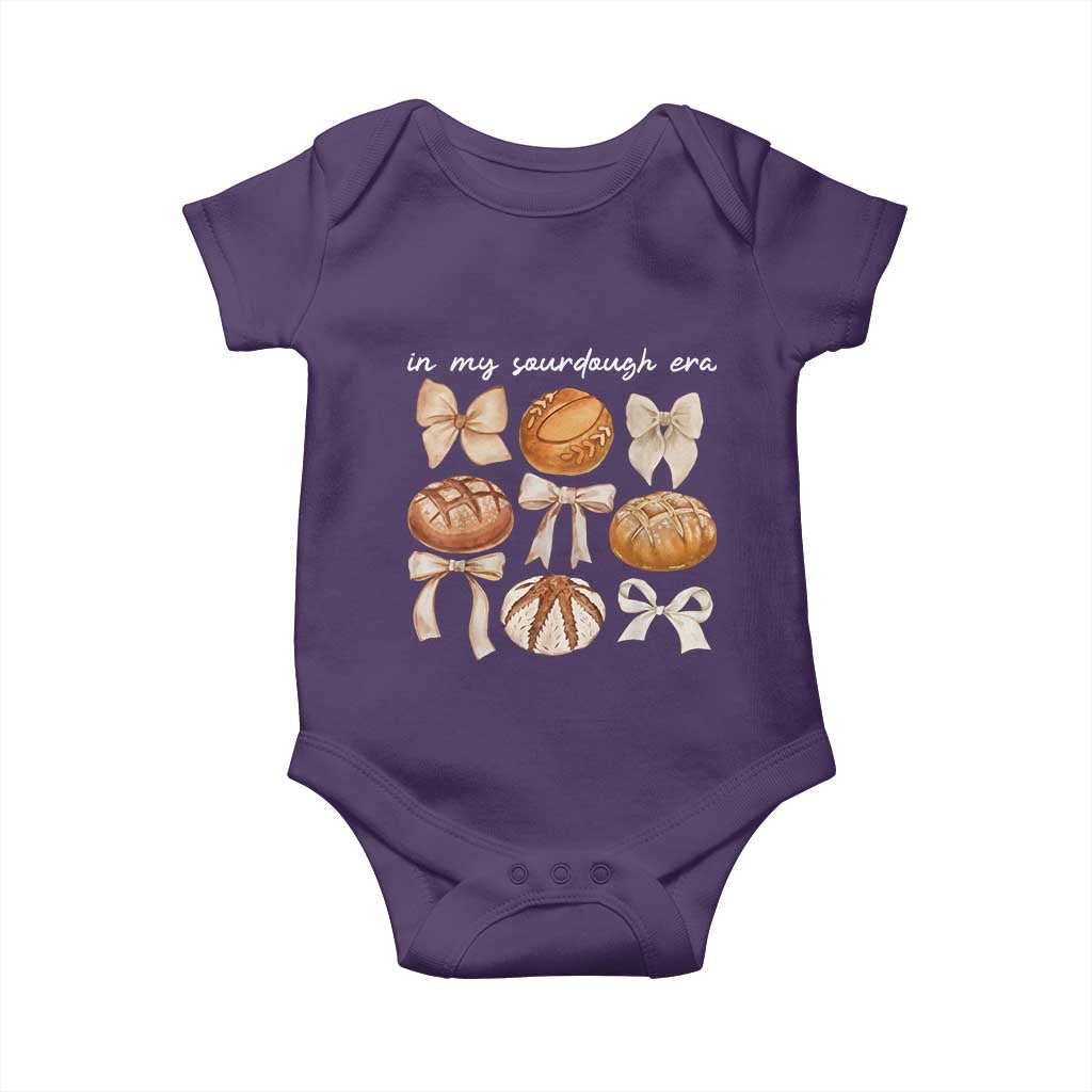 In My Sourdough Era Baby Onesie Coquette Bows Baking Bread Lover TS14 Purple Print Your Wear