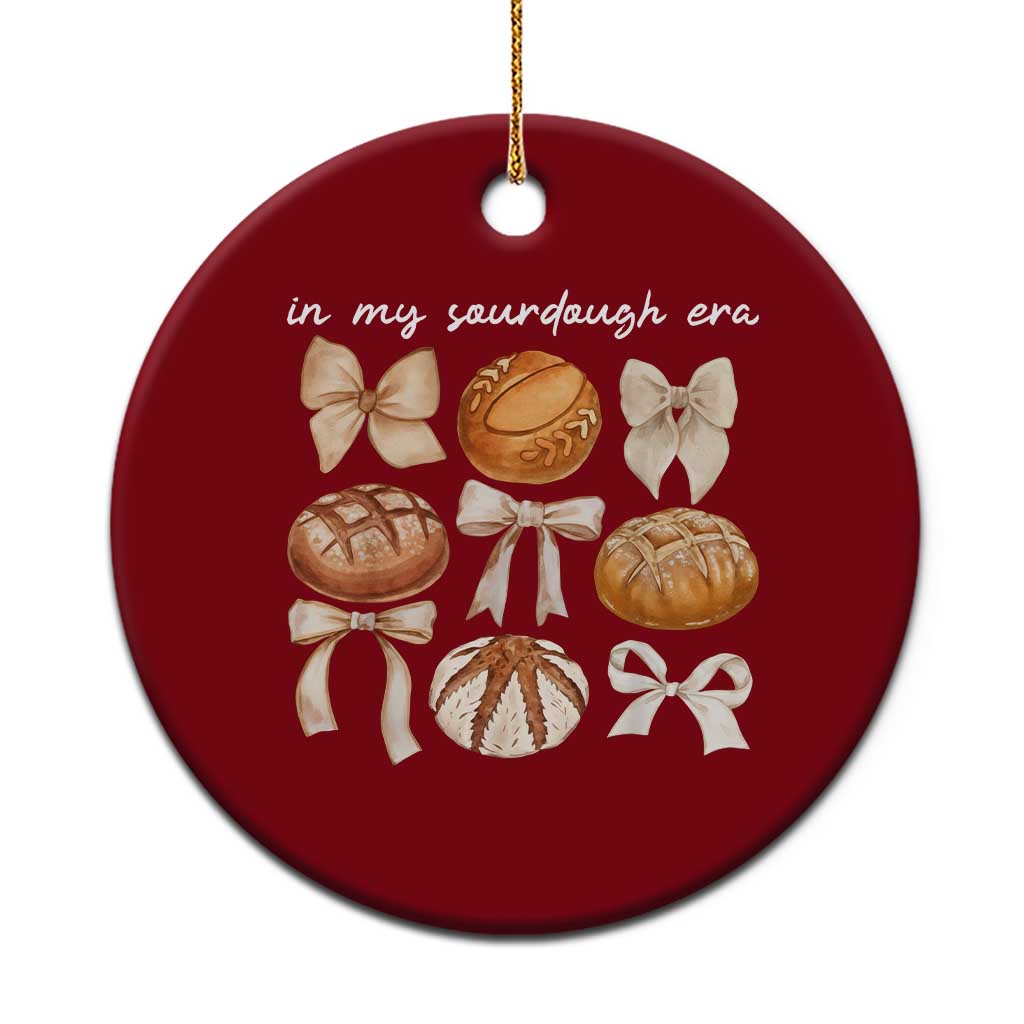 In My Sourdough Era Ceramic Ornament Coquette Bows Baking Bread Lover TS14 1pc Red Print Your Wear