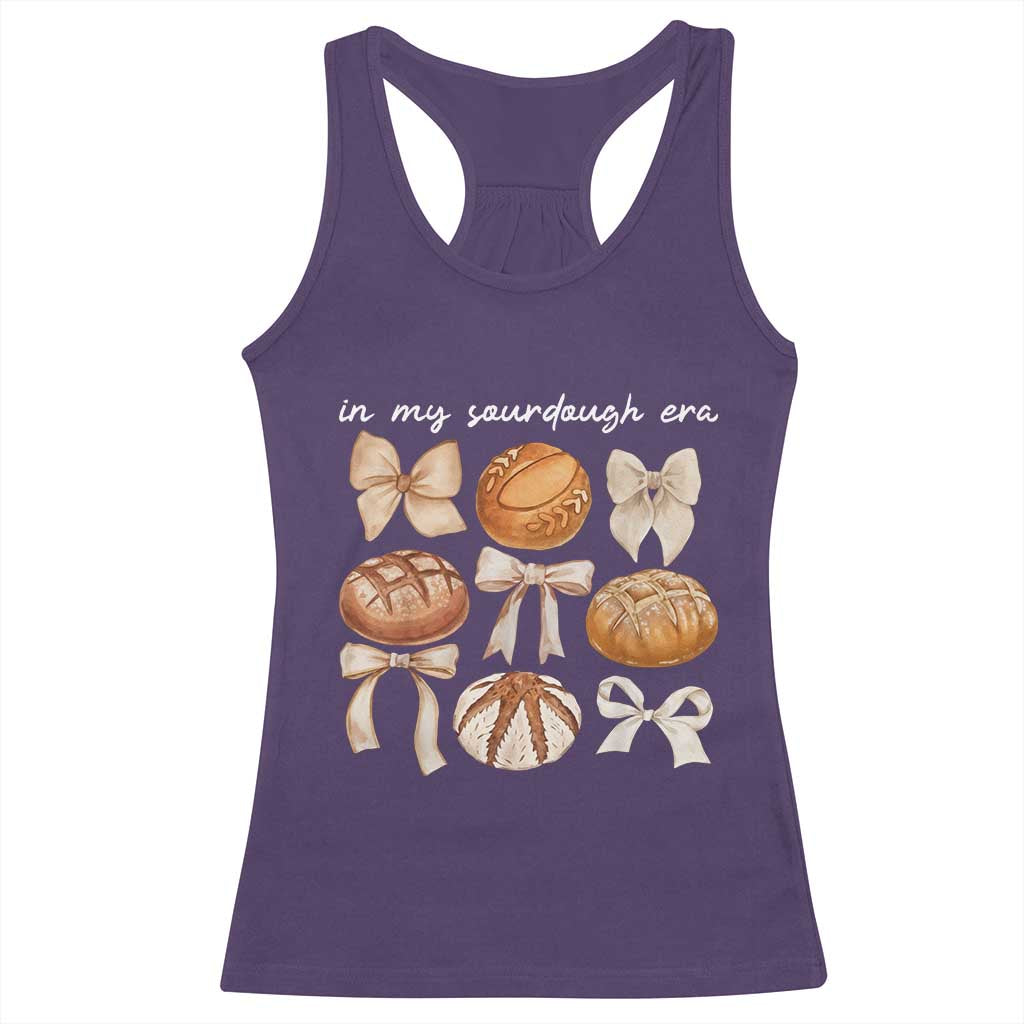 In My Sourdough Era Racerback Tank Top Coquette Bows Baking Bread Lover TS14 Purple Print Your Wear