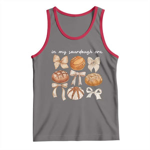 In My Sourdough Era Tank Top Coquette Bows Baking Bread Lover TS14 Deep Heather Red Print Your Wear