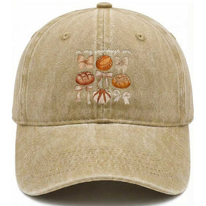 In My Sourdough Era Washed Cotton Baseball Cap Coquette Bows Baking Bread Lover TS14 Washed Cap Universal Fit Khaki Print Your Wear