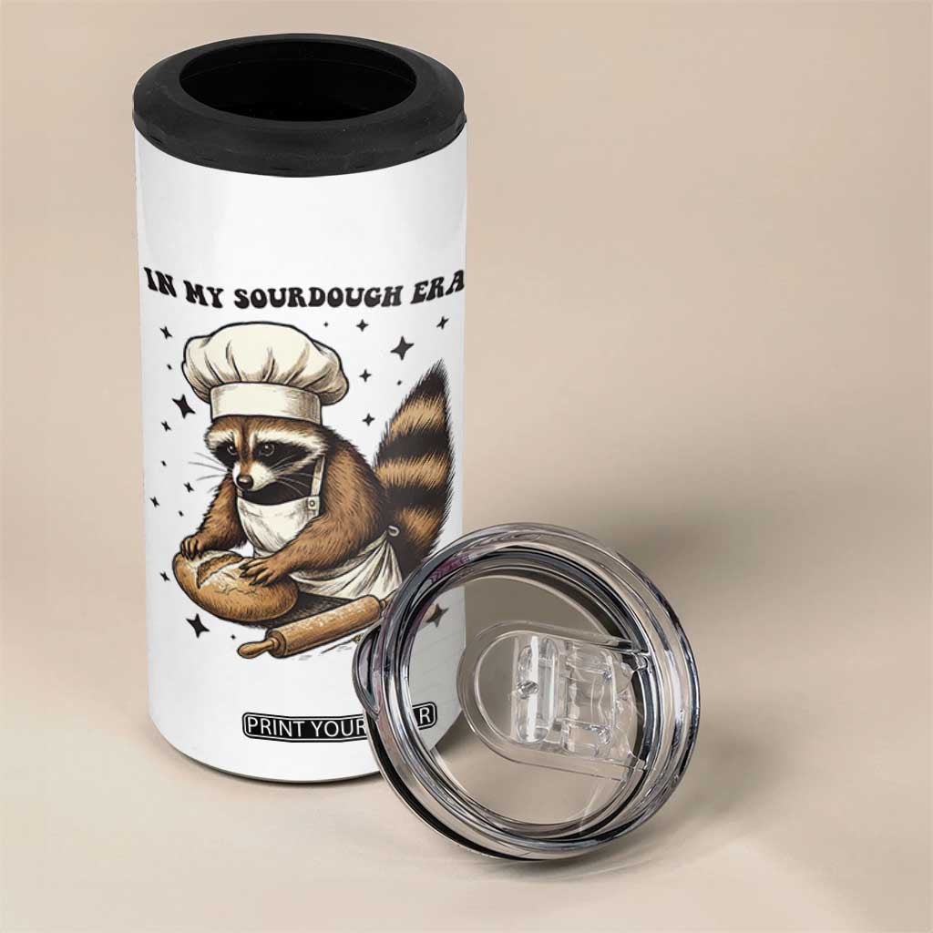 In My Sourdough Era 4 in 1 Can Cooler Tumbler Funny Raccoon Baker TS14 Print Your Wear