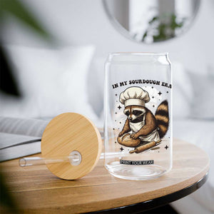 In My Sourdough Era Glass Can Funny Raccoon Baker TS14 Print Your Wear