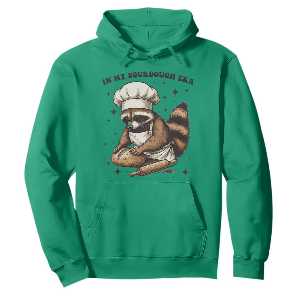 In My Sourdough Era Hoodie Funny Raccoon Baker TS14 Irish Green Print Your Wear