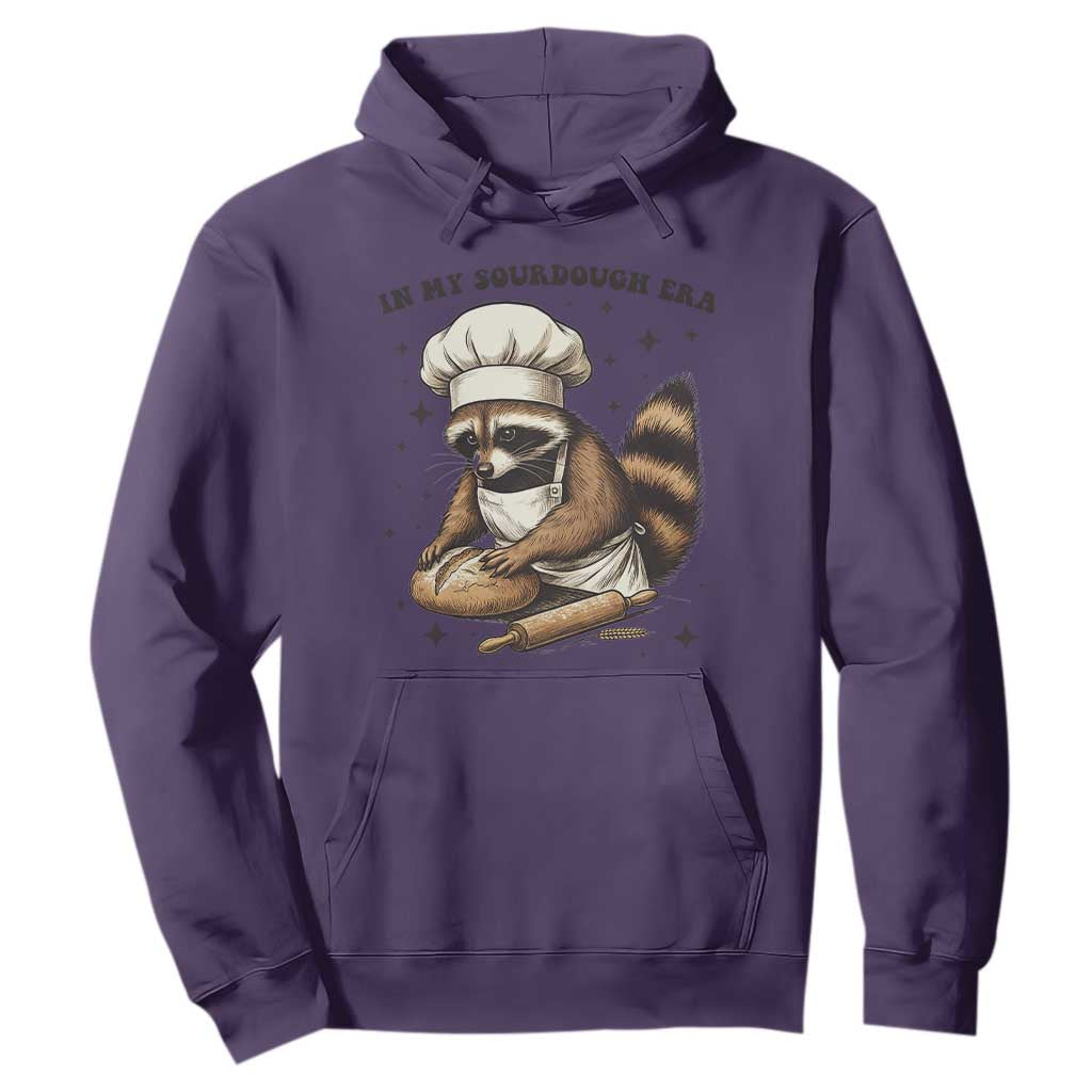 In My Sourdough Era Hoodie Funny Raccoon Baker TS14 Purple Print Your Wear
