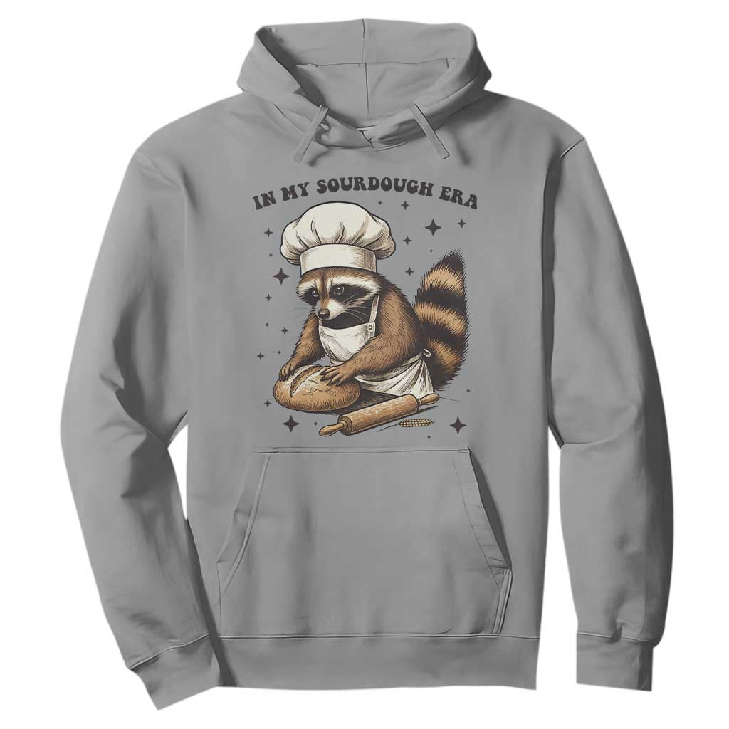 In My Sourdough Era Hoodie Funny Raccoon Baker TS14 Sport Gray Print Your Wear