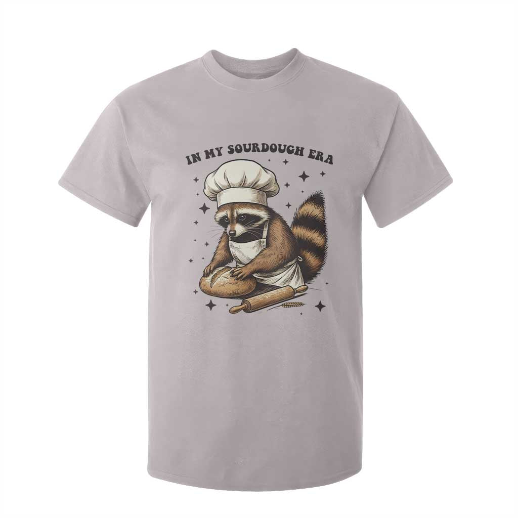 In My Sourdough Era T Shirt For Kid Funny Raccoon Baker TS14 Ice Gray Print Your Wear