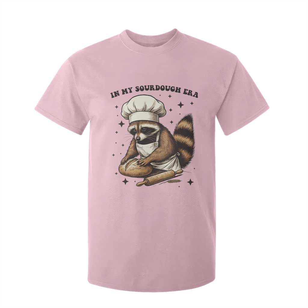 In My Sourdough Era T Shirt For Kid Funny Raccoon Baker TS14 Light Pink Print Your Wear