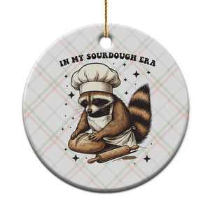 In My Sourdough Era Ceramic Ornament Funny Raccoon Baker TS14 1pc Christmas Plaid Print Your Wear