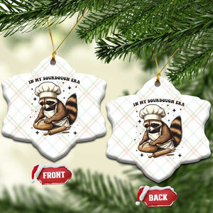 In My Sourdough Era Ceramic Ornament Funny Raccoon Baker TS14 Print Your Wear
