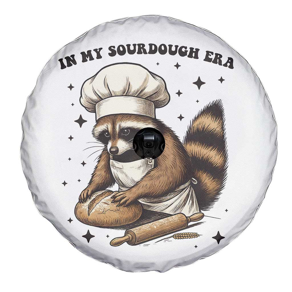 In My Sourdough Era Spare Tire Cover Funny Raccoon Baker TS14 Print Your Wear