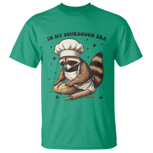 In My Sourdough Era T Shirt Funny Raccoon Baker TS14 Irish Green Print Your Wear