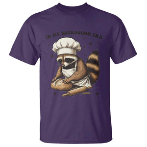 In My Sourdough Era T Shirt Funny Raccoon Baker TS14 Purple Print Your Wear