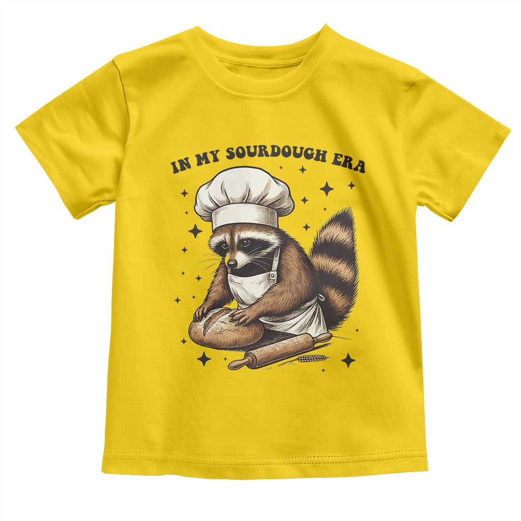 In My Sourdough Era Toddler T Shirt Funny Raccoon Baker TS14 Daisy Print Your Wear