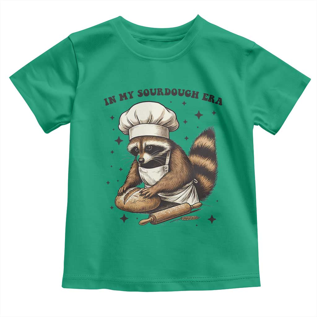 In My Sourdough Era Toddler T Shirt Funny Raccoon Baker TS14 Irish Green Print Your Wear