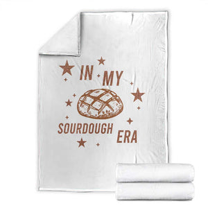 In My Sourdough Era Throw Blanket Funny Baking Bread Lover TS14 White Print Your Wear
