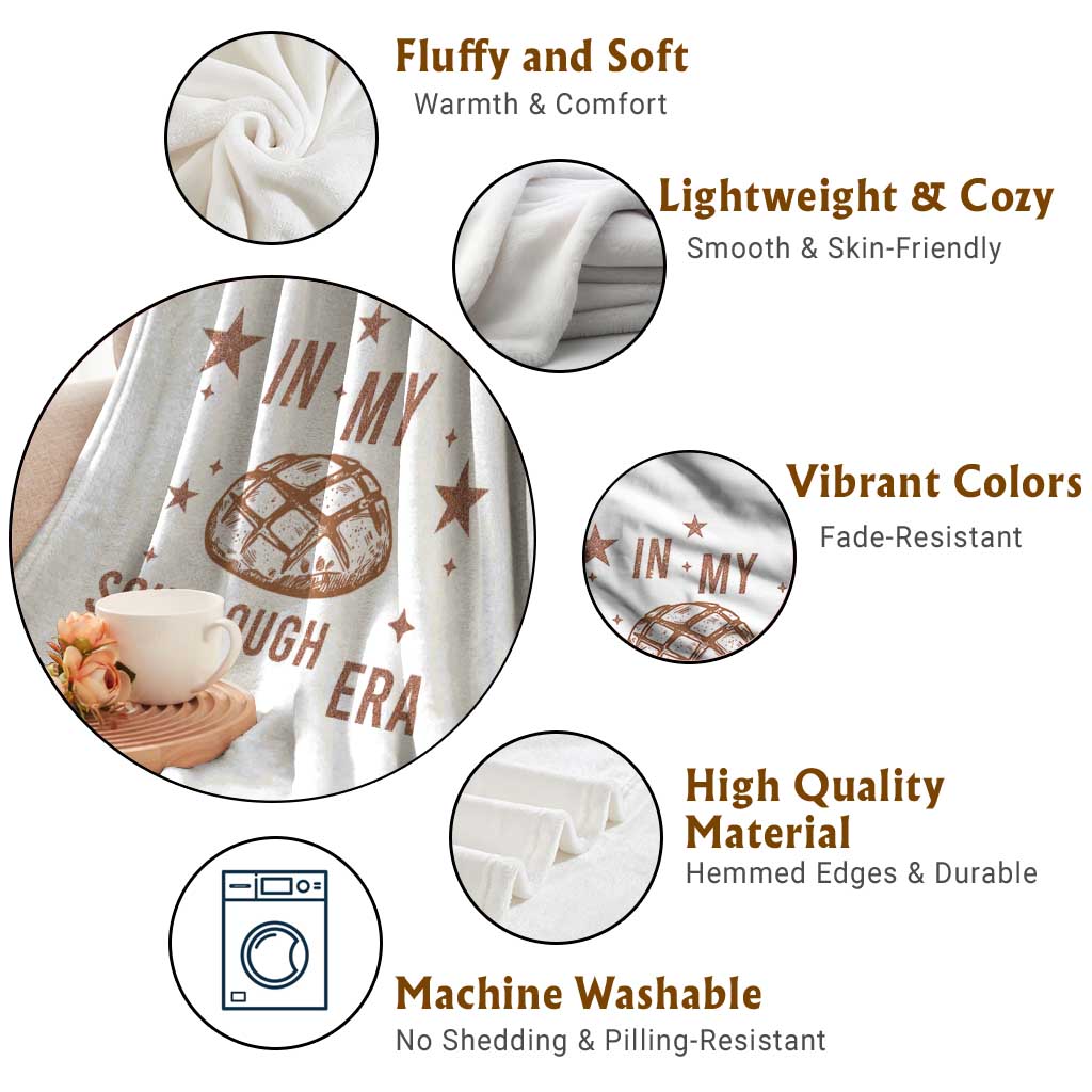 In My Sourdough Era Throw Blanket Funny Baking Bread Lover TS14 Print Your Wear