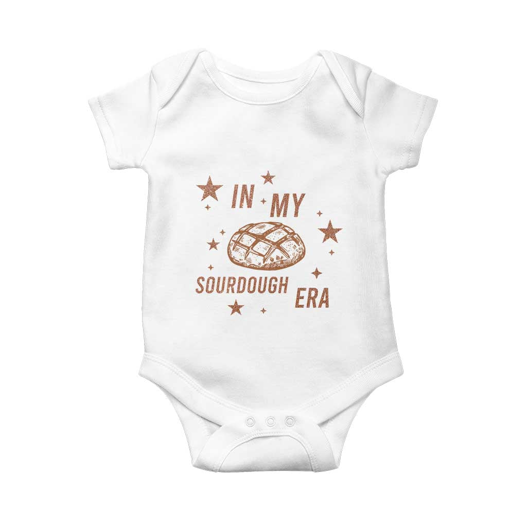 In My Sourdough Era Baby Onesie Funny Baking Bread Lover TS14 White Print Your Wear
