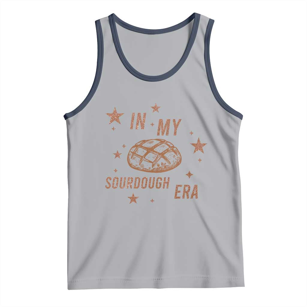 In My Sourdough Era Tank Top Funny Baking Bread Lover TS14 Athletic Heather Navy Print Your Wear