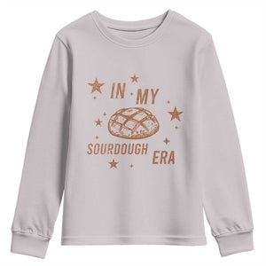 In My Sourdough Era Youth Sweatshirt Funny Baking Bread Lover TS14 Ice Gray Print Your Wear