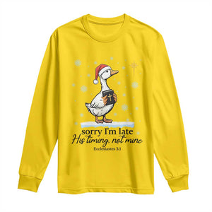 Christian Goose Long Sleeve Shirt Sorry I Am Late His Timing Not Mine TS14 Daisy Print Your Wear