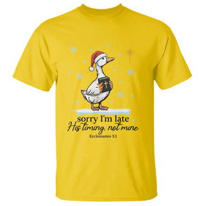 Christian Goose T Shirt Sorry I Am Late His Timing Not Mine TS14 Daisy Print Your Wear