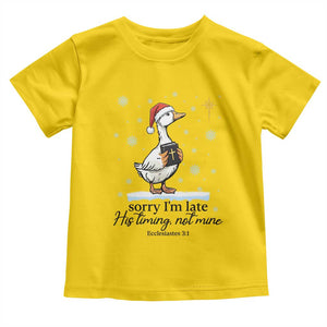 Christian Goose Toddler T Shirt Sorry I Am Late His Timing Not Mine TS14 Daisy Print Your Wear