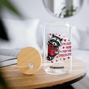 Valentine Racoon Trash Panda Glass Can I'm Just Here For The Chocolate TS14 Print Your Wear