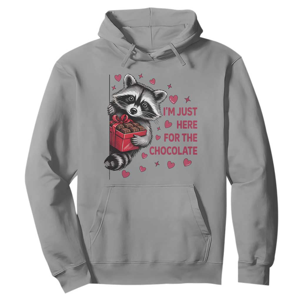 Valentine Racoon Trash Panda Hoodie I'm Just Here For The Chocolate TS14 Sport Gray Print Your Wear