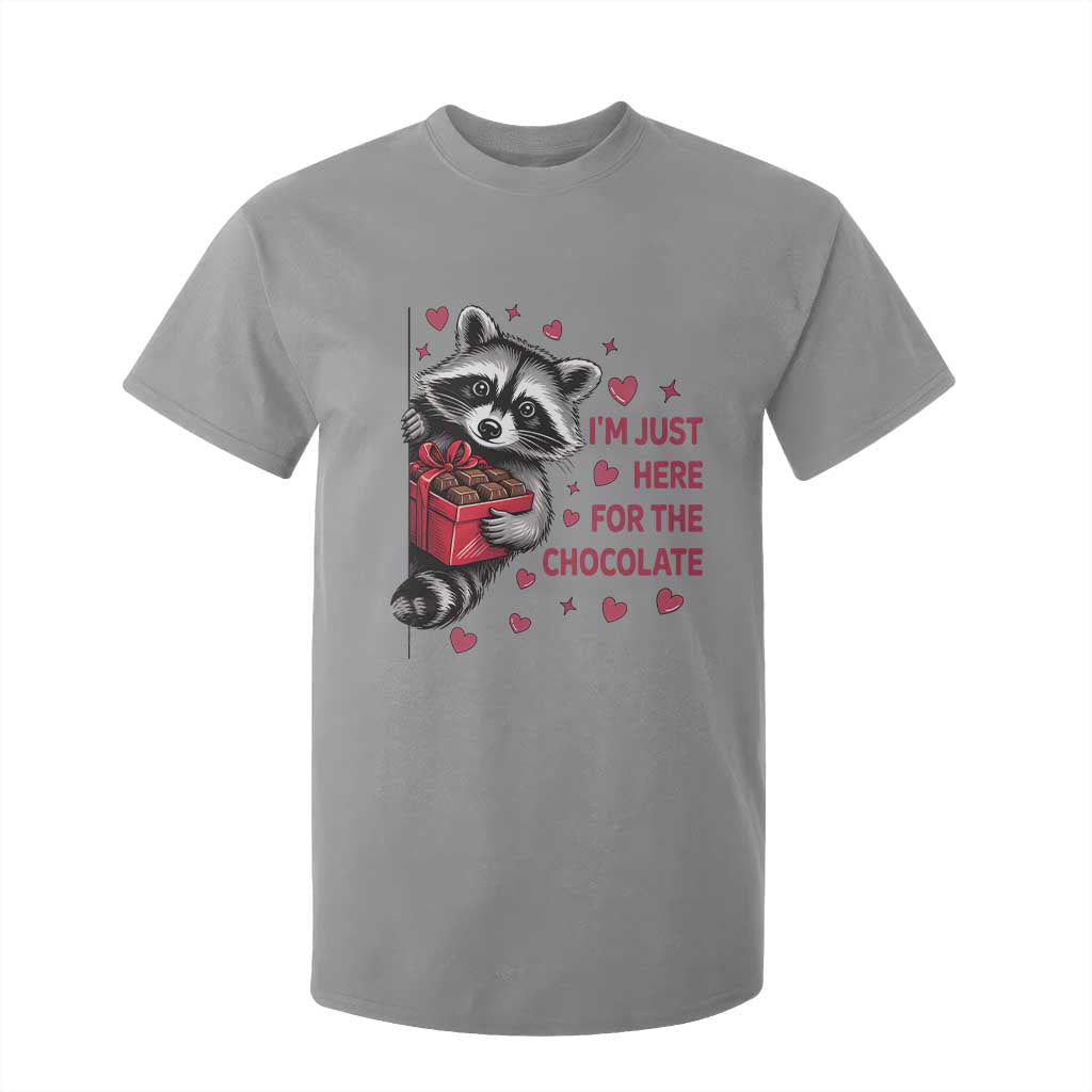 Valentine Racoon Trash Panda T Shirt For Kid I'm Just Here For The Chocolate TS14 Sport Gray Print Your Wear