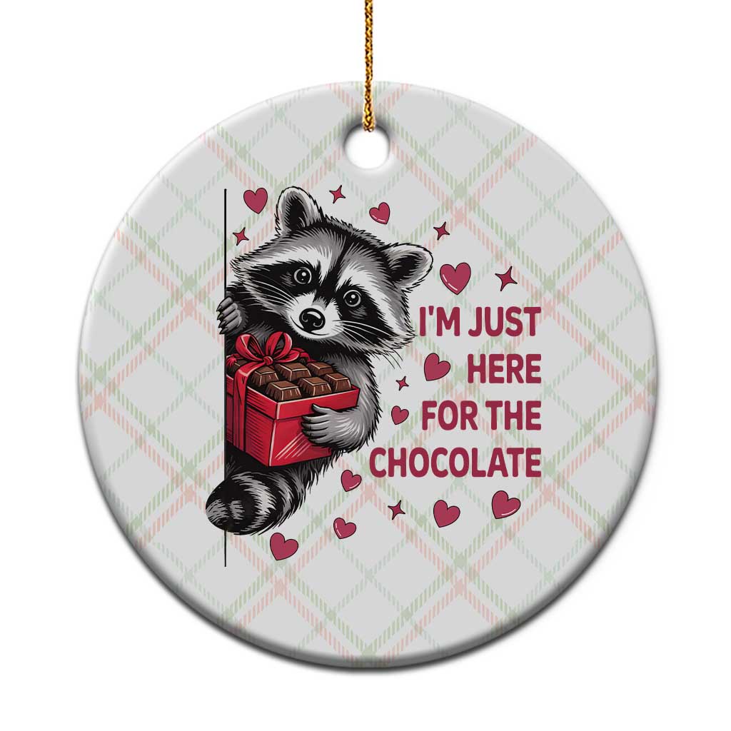 Valentine Racoon Trash Panda Ceramic Ornament I'm Just Here For The Chocolate TS14 1pc Christmas Plaid Print Your Wear