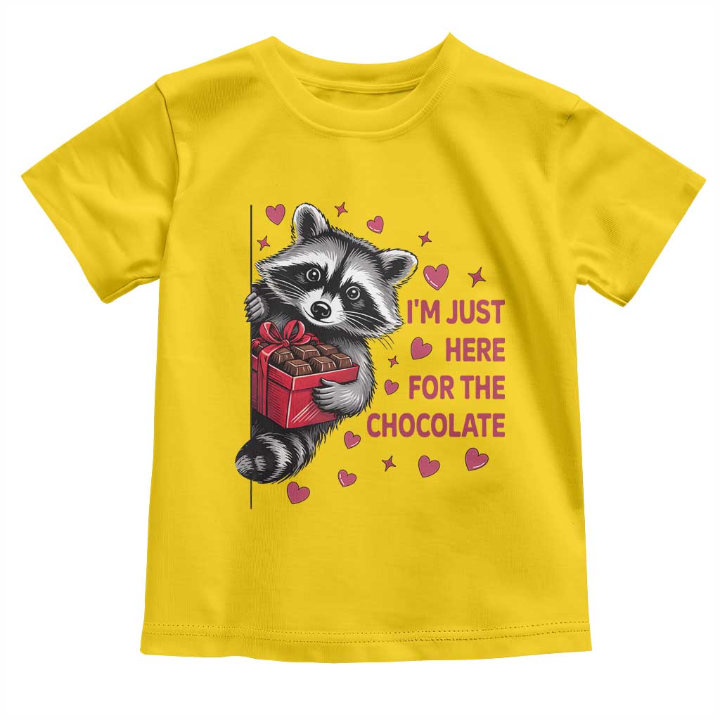 Valentine Racoon Trash Panda Toddler T Shirt I'm Just Here For The Chocolate TS14 Daisy Print Your Wear