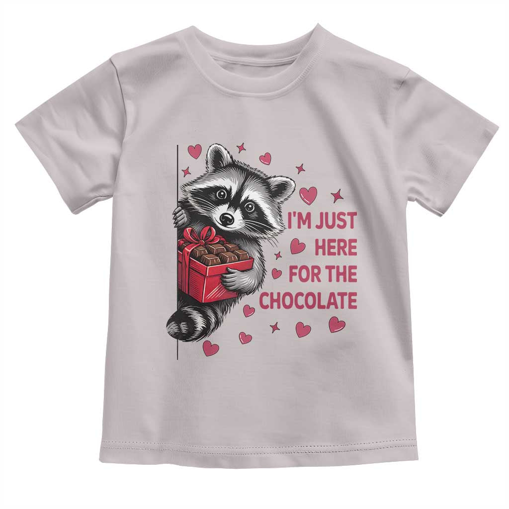 Valentine Racoon Trash Panda Toddler T Shirt I'm Just Here For The Chocolate TS14 Ice Gray Print Your Wear