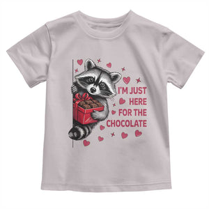 Valentine Racoon Trash Panda Toddler T Shirt I'm Just Here For The Chocolate TS14 Ice Gray Print Your Wear