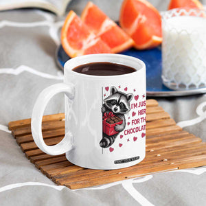 Valentine Racoon Trash Panda Coffee Mug I'm Just Here For The Chocolate TS14 Print Your Wear