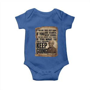 Harriet Tubman Quote Baby Onesie Black History African American TS14 Royal Blue Print Your Wear